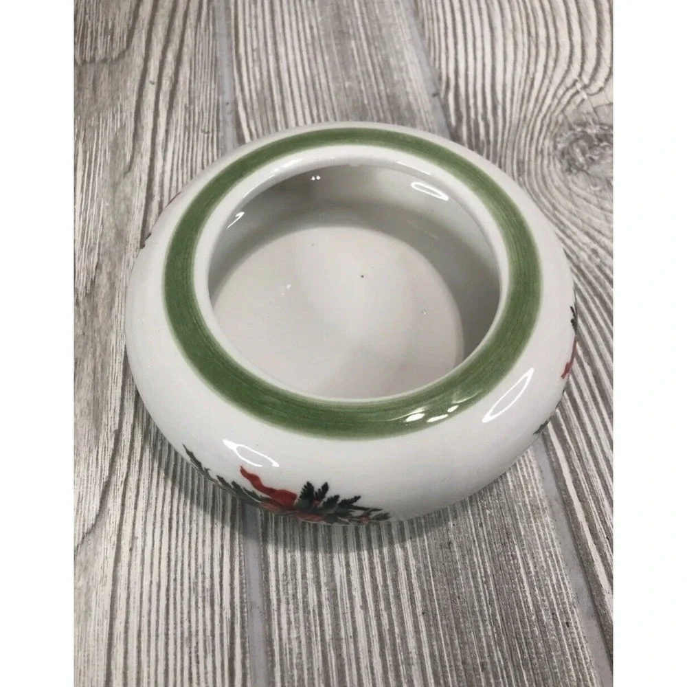 Pfaltzgraff Heritage Snowman Candle Holder Tea Light Xmas NOS Original Box